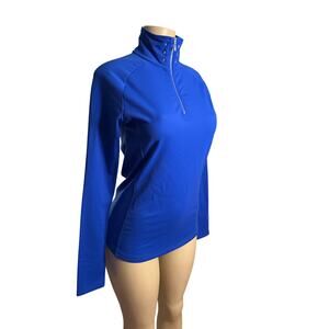 Women M Nils Blue Half Zip Pullover Top Shirt Ski Snowboard Winter Base Layer